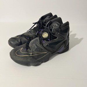Nike Mens Lebron 12 Pot Of Gold Black Purple Basketball Shoes US 9 807219-007